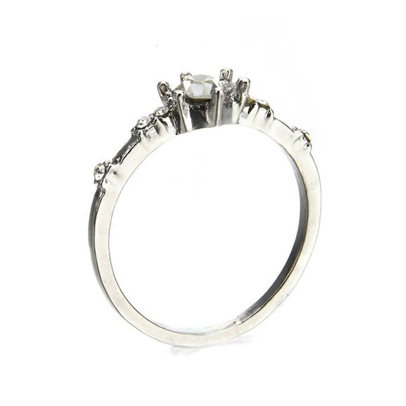 NWOT Beautiful Silver CZ Rhinestone Ring, sz 6 - Picture 8 of 14